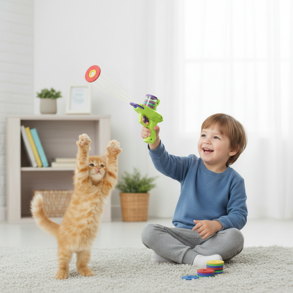 ALEF Playful Kitty Disc Launcher