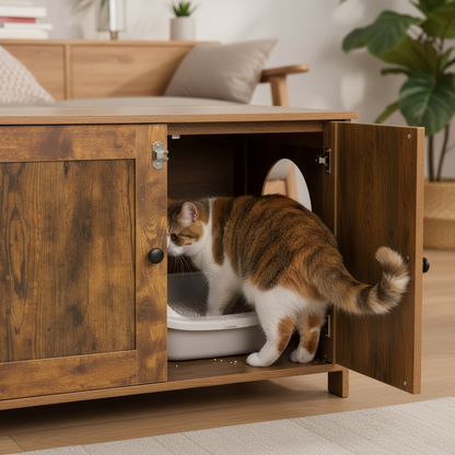 ALEF™ Cat Litter Box Enclosure Furniture