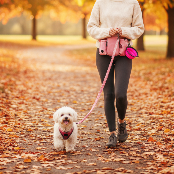 Pawvera Hands-Free Dog Leash Waist Leash For Walking Running And Jogging