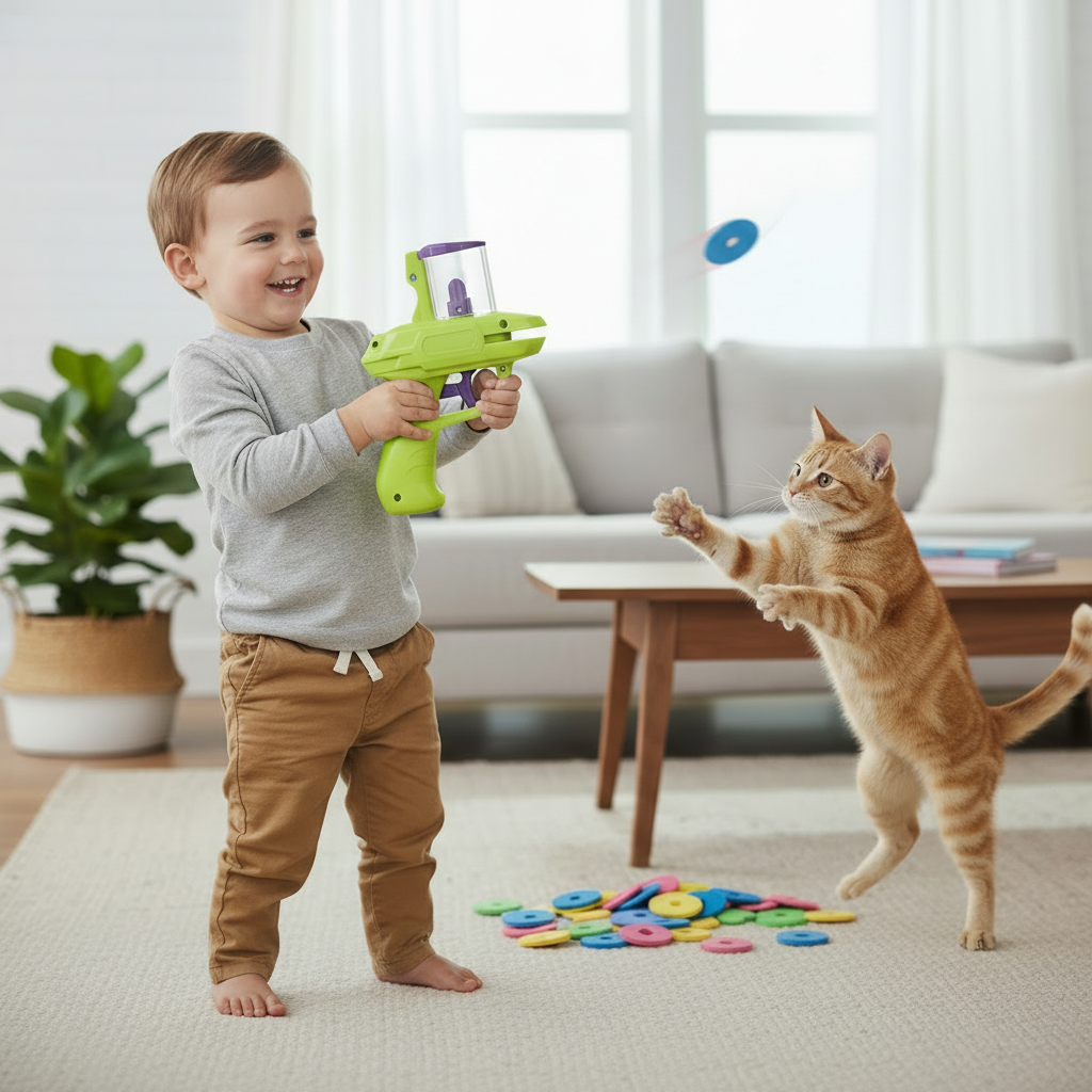 ALEF Playful Kitty Disc Launcher