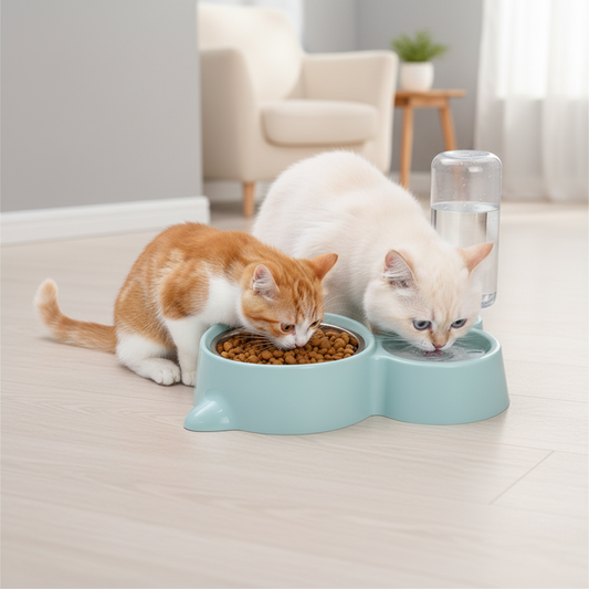 ALEF TwinServe Stainless Steel Pet Bowls