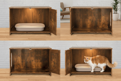 ALEF™ Cat Litter Box Enclosure Furniture